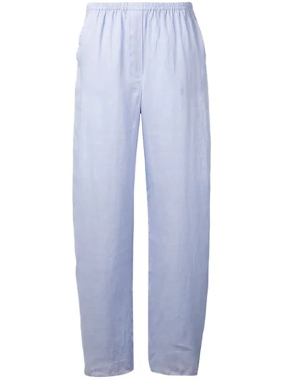 Emporio Armani Wide-leg Trousers In Blue