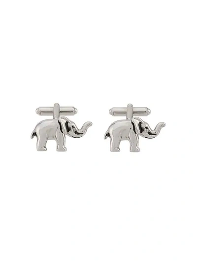 Fefè Glamour Pochette Elephant Cufflinks In Silver