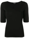 Emporio Armani Scoop Neck T-shirt In Black