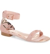 Ted Baker Ovey Sandal In Pink Blossom Suede