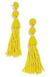 Baublebar Granita Beaded Tassel Earrings In Chartreuse