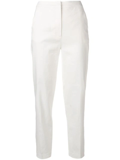 Pinko Low-waist Slim Trousers In White