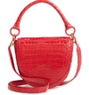 Nancy Gonzalez Small Teddy Crocodile Leather Crossbody Bag - Red In Red Shiny
