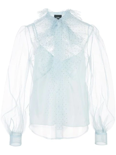 Marc Jacobs Schluppenbluse Mit Sheer-effekt In Light Blue