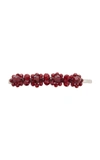 Simone Rocha Little Flower Beaded Hair Clip In Red