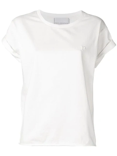 Philosophy Di Lorenzo Serafini Logo Embossed T-shirt In White
