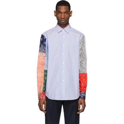 Loewe Bandana-sleeved Cotton-poplin Shirt In Multicolor