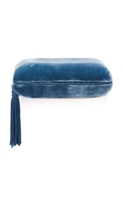 Sophie Bille Brahe Tasseled Velvet Jewelry Box In Blue