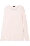 Atm Anthony Thomas Melillo Distressed Slub Cotton-jersey Top In Pastel Pink