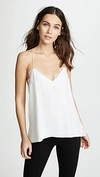 Cami Nyc The Everly Lace-trimmed Silk-charmeuse Camisole In White