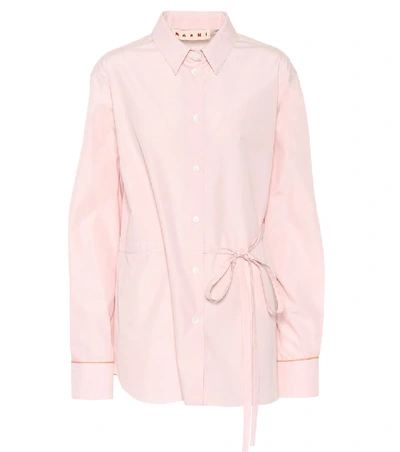 Marni Cotton Poplin Shirt In Pink