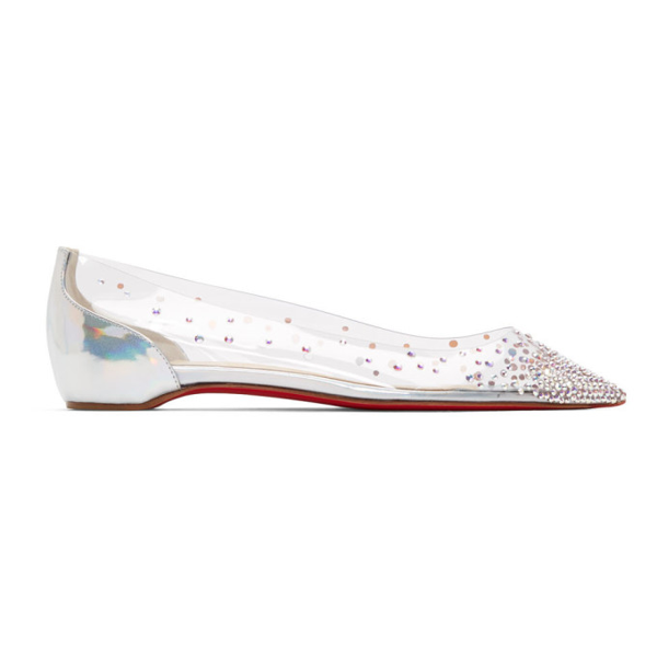 christian louboutin pvc flats