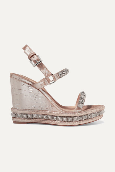 silver studded wedges