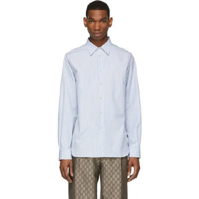 Gucci Men's Striped Button-down Cotton Shirt In 4359  Strip