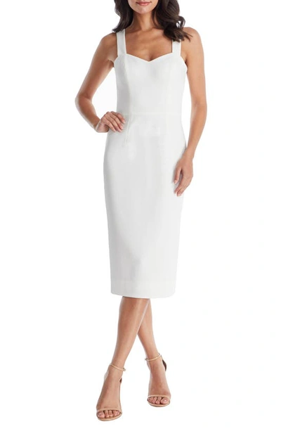 Dress The Population Nicole Sweetheart Neck Cocktail Dress In White