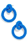 Baublebar Emma Beaded Hoop Earrings In Bright Blue