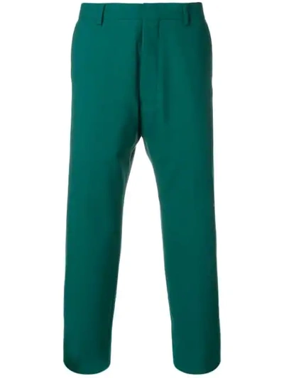 Ami Alexandre Mattiussi Straight Fit Trousers In Green