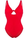 Tory Burch Knot Detail Swimsuit In Red