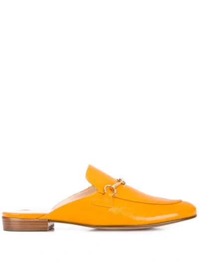 Hogl Buckle Logo Mules In Yellow