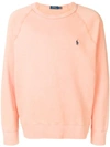 Polo Ralph Lauren Contrast Logo Jumper In Orange