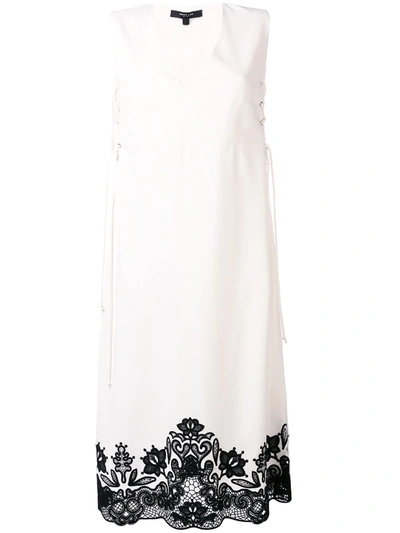 Derek Lam Sleeveless Lace-up Dress In White