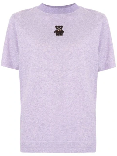 Tu Es Mon Tresor Bear T-shirt In Purple