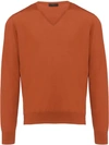 Prada Crew Neck Jumper In Orange