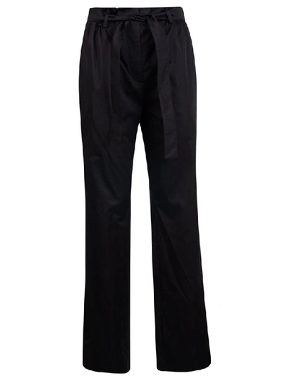 Moschino Tie Waist Trousers In Black