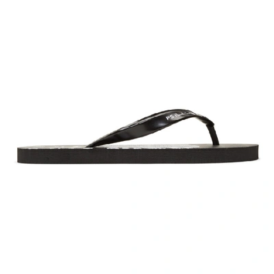 Ps By Paul Smith Black And White Discflop Flip Flops In 79 Zebra