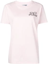 Courrèges Logo Print Cotton Jersey T-shirt In Pink