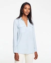 Ann Taylor Petite Camp Shirt In Azure Breeze