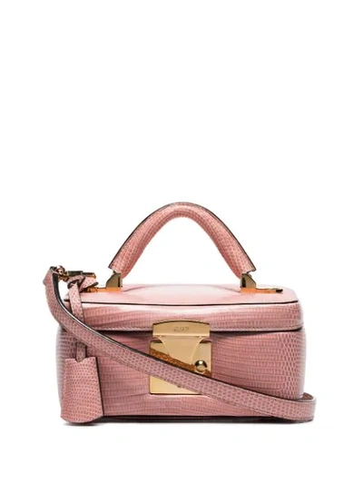 Stalvey Box-tasche Aus Eidechsenleder In Rosa