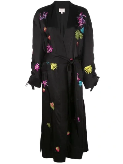Cinq À Sept Embroidered Aziza Kimono In Black