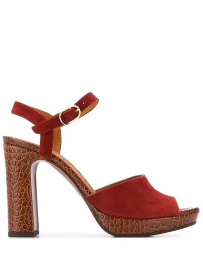 Chie Mihara Casette Sandals In Red