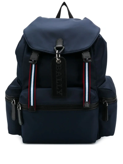 Bally Backpack In Nylon With Trainspotting Band In Navy