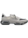 Prada Runner Sneakers In Cromo Nero (grey)
