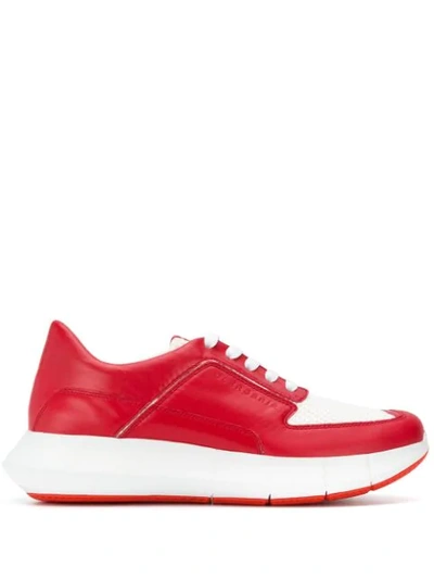 Clergerie Affinite Platform Trainers In Red