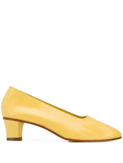 Martiniano High Glove Pumps In Yellow