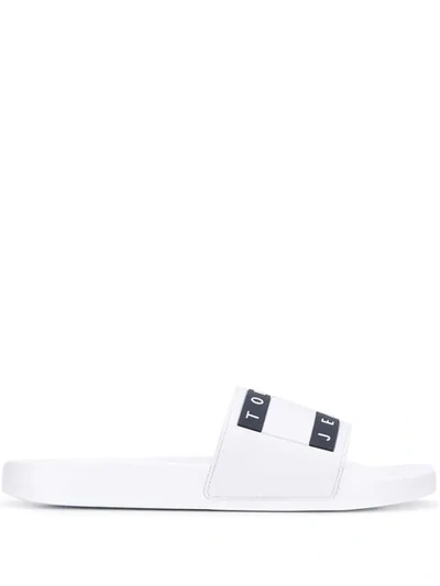 Tommy Hilfiger Logo Patch Slides In White