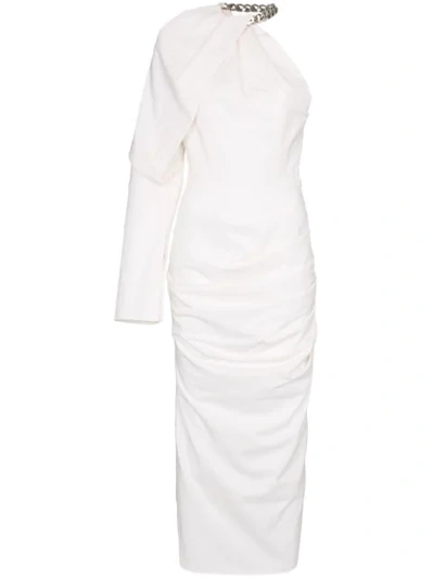 Aleksandre Akhalkatsishvili Chain Halterneck Midi Dress In White