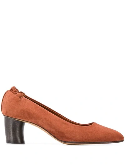 Michel Vivien Suede Pump In Brown