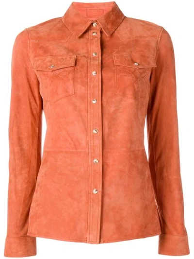 Desa 1972 Chest Pocket Fitted Shirt In Orange