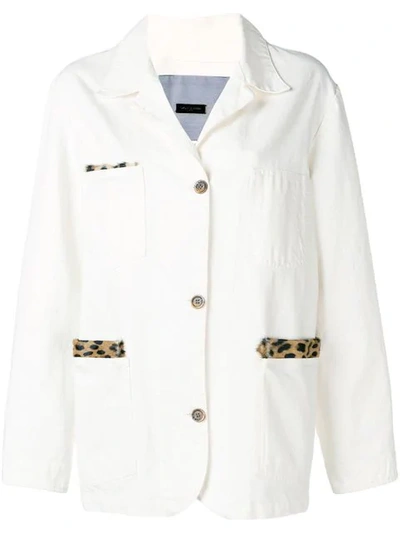 Simonetta Ravizza Denim.structured Blazer In White