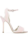 Francesca Bellavita Stardust Glitter Stiletto Sandals In Pink