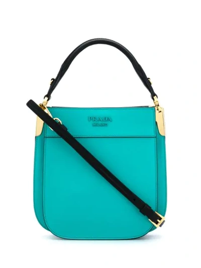 Prada Small Margit Tote In Blue