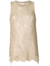 Snobby Sheep Knitted Top With Sequins In Neutrals
