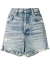 Citizens Of Humanity Ricot Denim Shorts In Blue