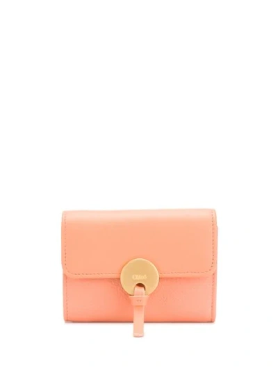 Chloé Compact Indy Wallet In Orange