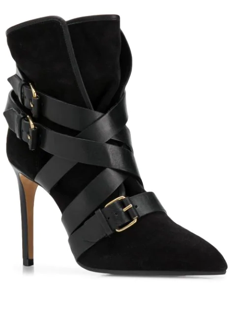 balmain suede ankle boots