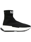 Mm6 Maison Margiela Mm6 Sock Sneakers In Black White